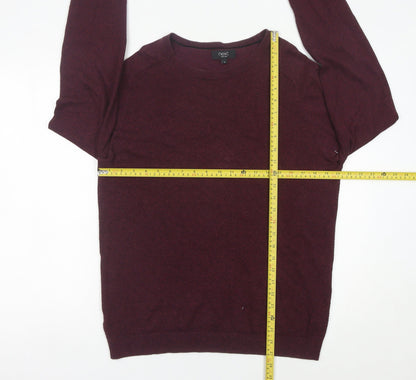 Next Men’s Red Cotton Blend Crew Neck Jumper Size M