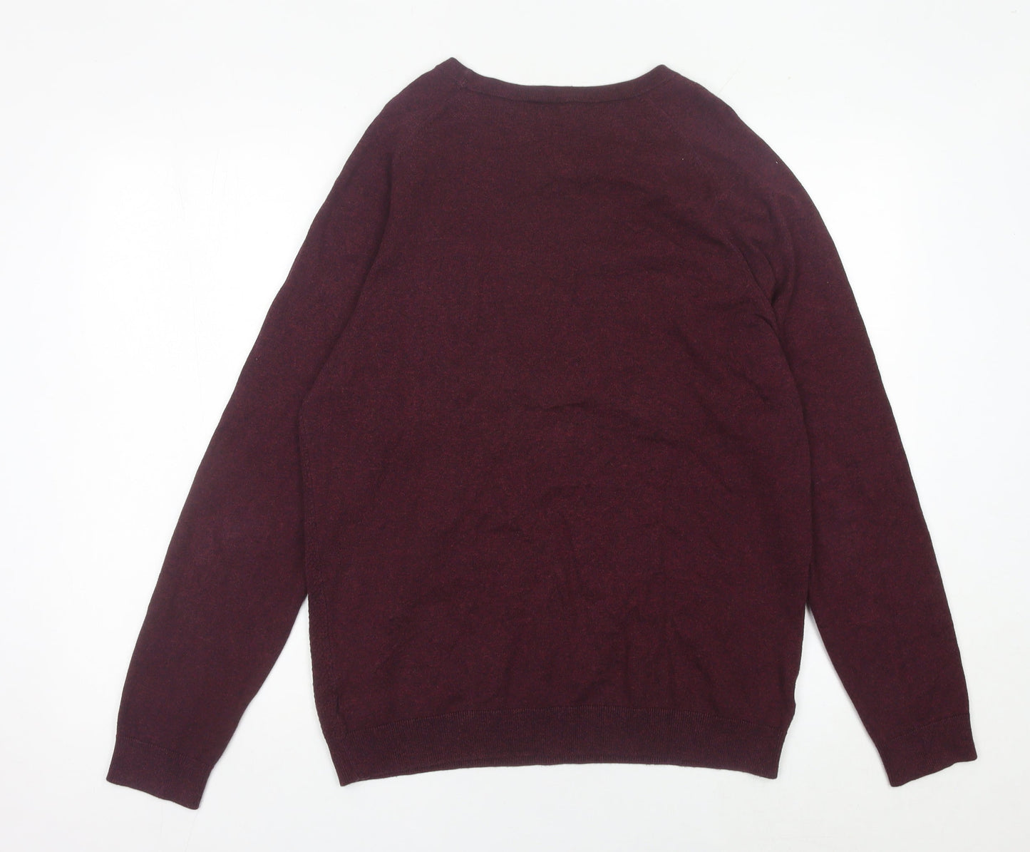 Next Men’s Red Cotton Blend Crew Neck Jumper Size M