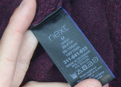 Next Men’s Red Cotton Blend Crew Neck Jumper Size M