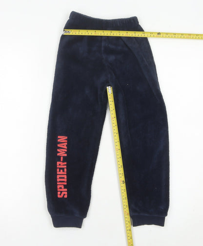 Marvel Spider-Man Boys Blue Fleece Pyjama Pants 4-5 Years Superhero Nightwear