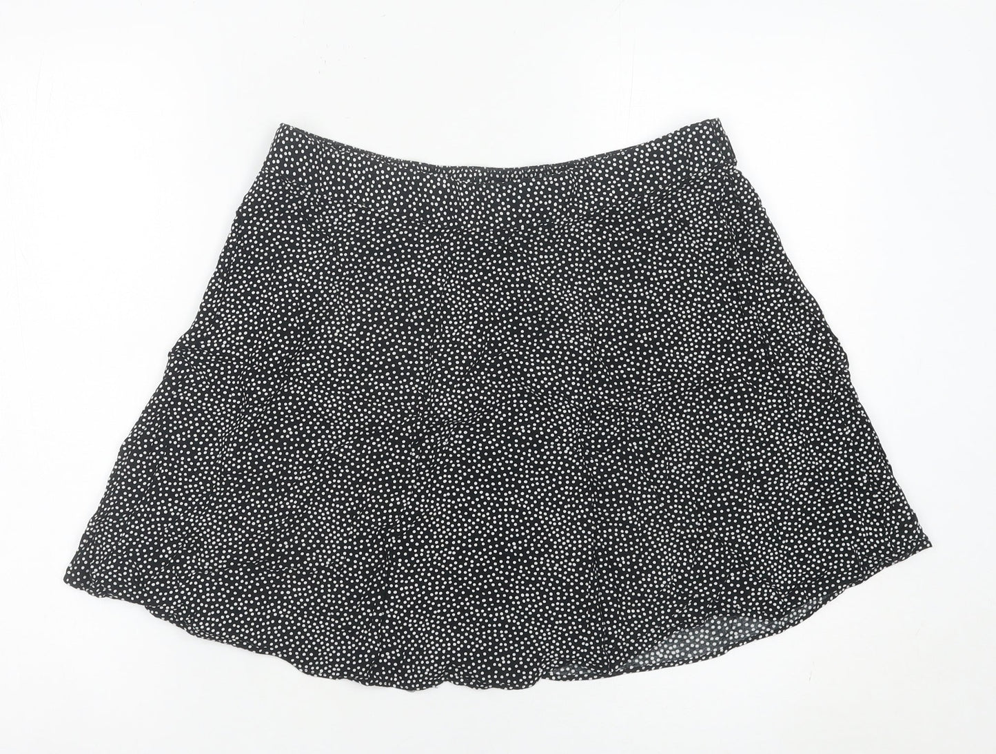 Matalan Women’s Black Polka Dot A-Line Skirt Size 14 Viscose