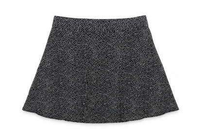 Matalan Women’s Black Polka Dot A-Line Skirt Size 14 Viscose