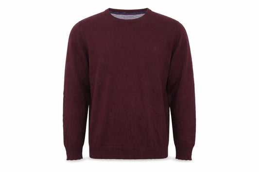 Benetti Mens Red XL Cotton Crew Neck Pullover Jumper
