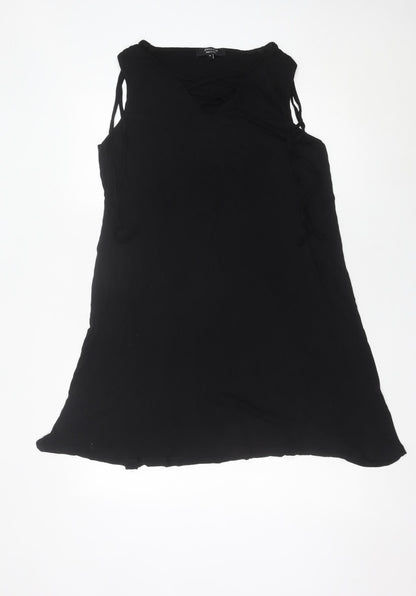 JD Williams Women Black Size 18 Sleeveless Shift Dress