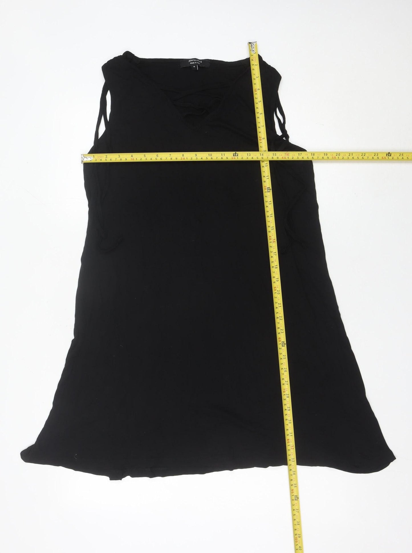 JD Williams Women Black Size 18 Sleeveless Shift Dress