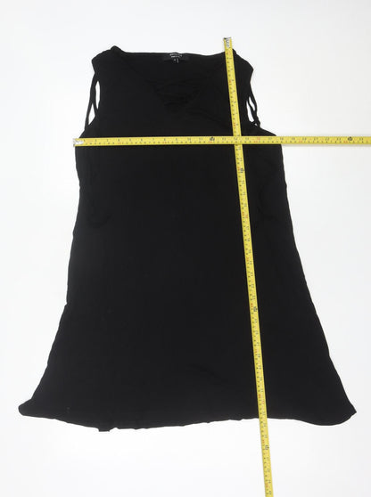 JD Williams Women Black Size 18 Sleeveless Shift Dress