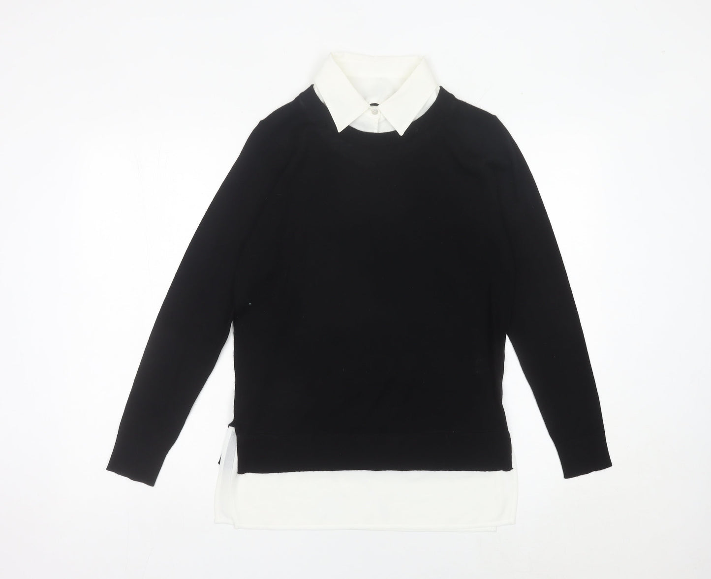 Womens UK Size S Linea Black Pullover Jumper