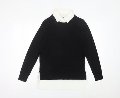 Womens UK Size S Linea Black Pullover Jumper