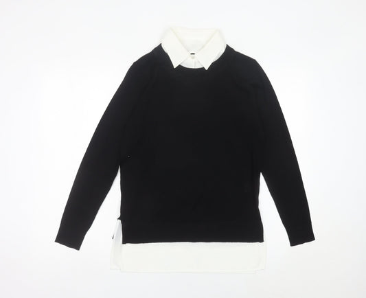 Womens UK Size S Linea Black Pullover Jumper