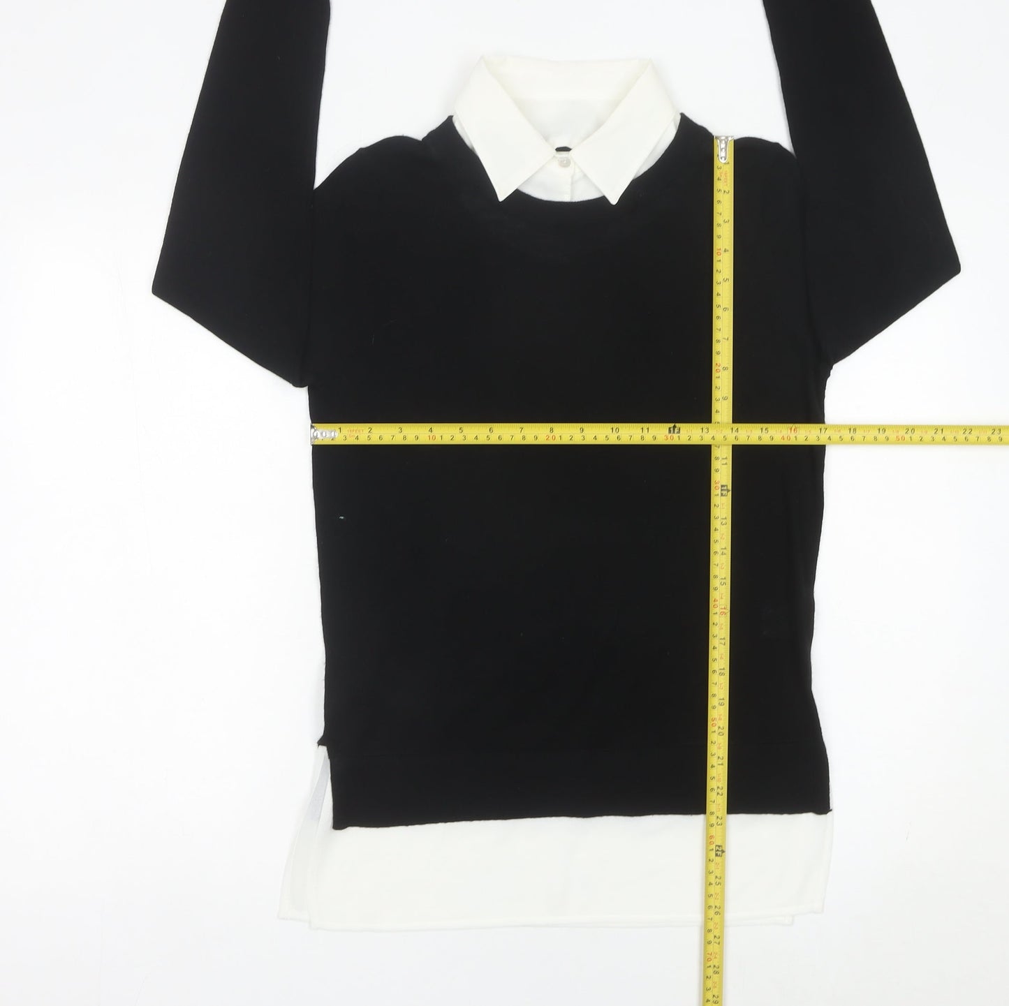 Womens UK Size S Linea Black Pullover Jumper