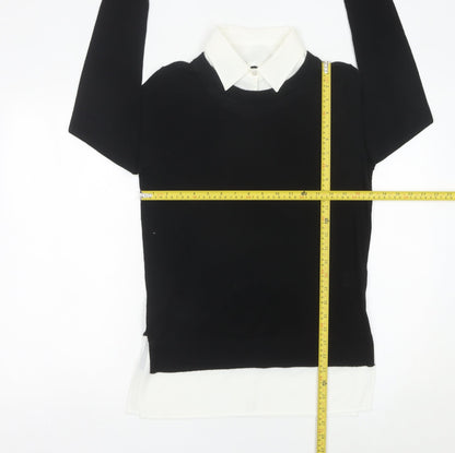 Womens UK Size S Linea Black Pullover Jumper