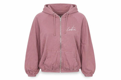 The Couture Club Womens Pink Full Zip Hoodie Size 8 Regular Fit
