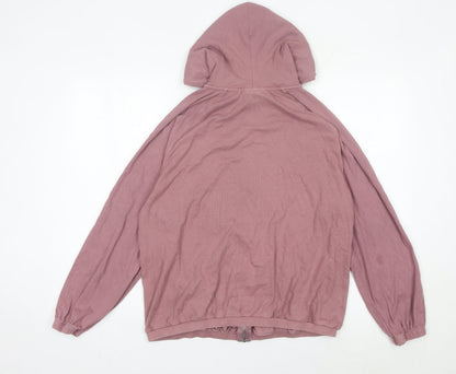 The Couture Club Womens Pink Full Zip Hoodie Size 8 Regular Fit