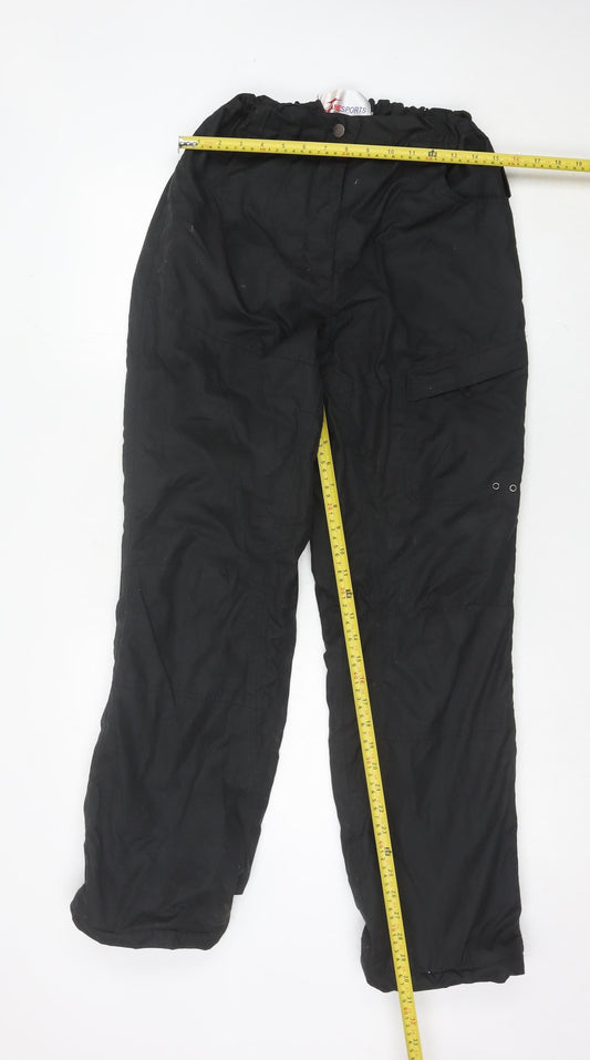 Crane Sports Mens Black S Snow Pants Ski Insulated Waterproof Trousers