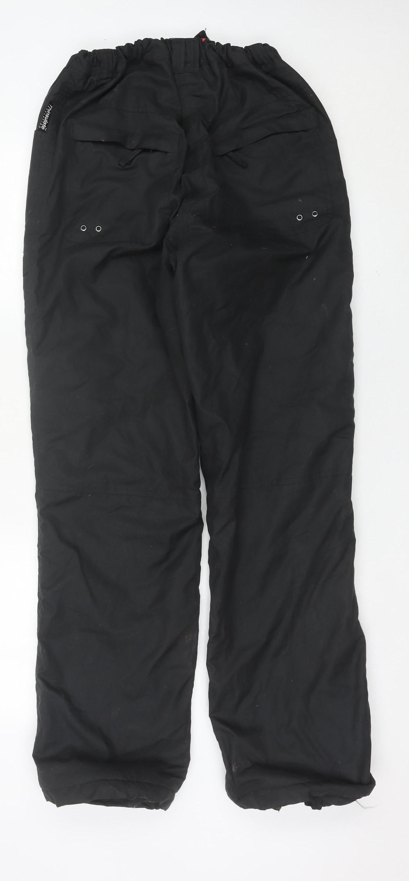 Crane Sports Mens Black S Snow Pants Ski Insulated Waterproof Trousers