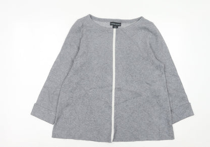 Cynthia Rowley Women’s Grey Knit Cardigan M Round Neck Long Sleeve