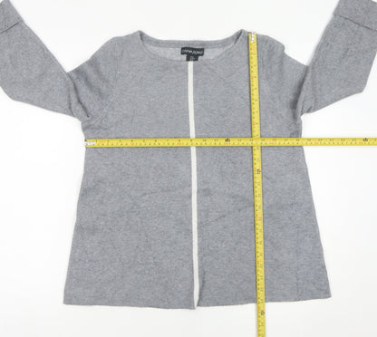 Cynthia Rowley Women’s Grey Knit Cardigan M Round Neck Long Sleeve