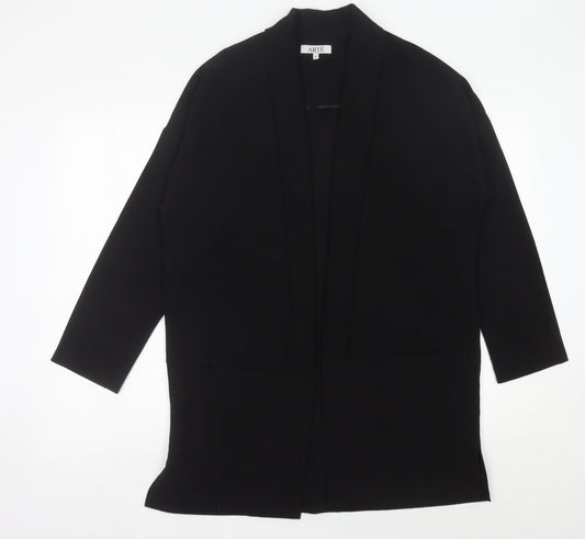 ARTÉ Womens Black Size 12 Mid-Length Open Jacket Blazer