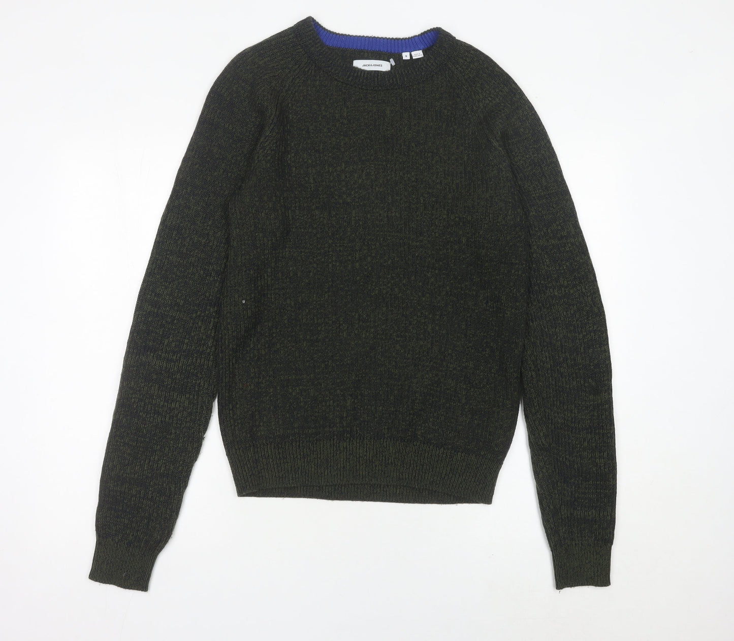 Jack & Jones Men’s Green Knit Pullover Jumper Size S Regular Fit