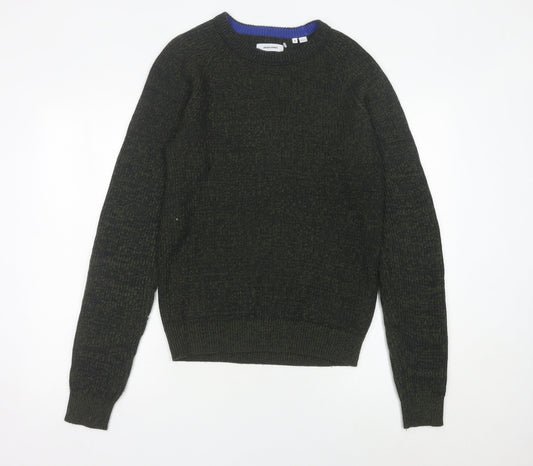Jack & Jones Men’s Green Knit Pullover Jumper Size S Regular Fit