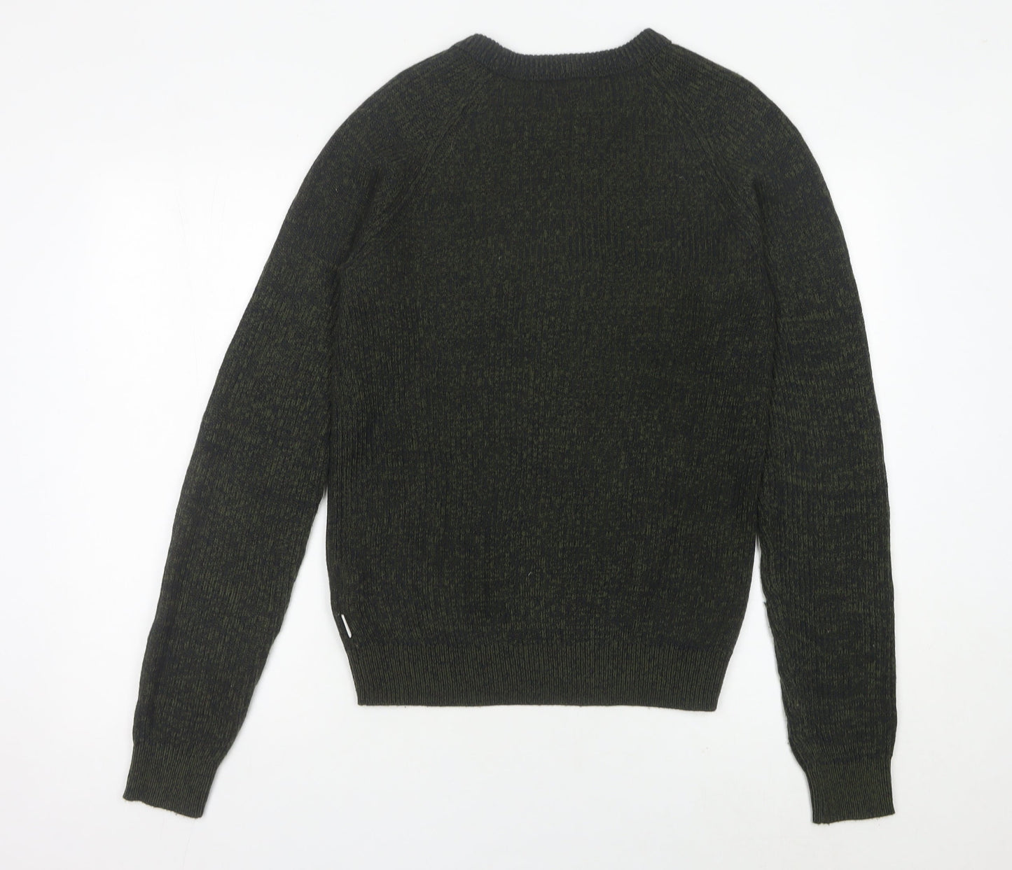 Jack & Jones Men’s Green Knit Pullover Jumper Size S Regular Fit