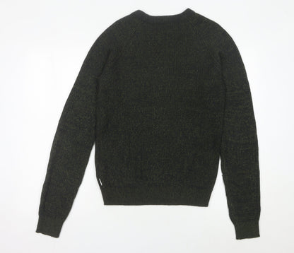 Jack & Jones Men’s Green Knit Pullover Jumper Size S Regular Fit