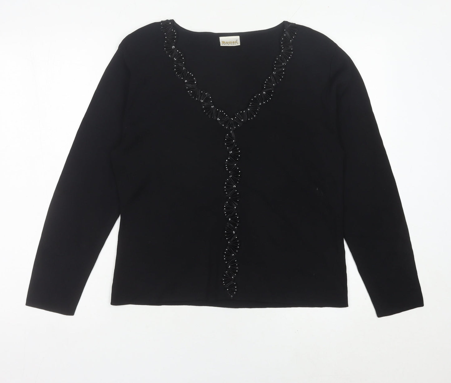 Womens UK Size M Roman Originals Black Pullover Jumper