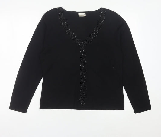Womens UK Size M Roman Originals Black Pullover Jumper