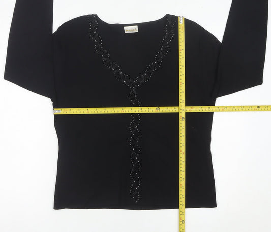Womens UK Size M Roman Originals Black Pullover Jumper