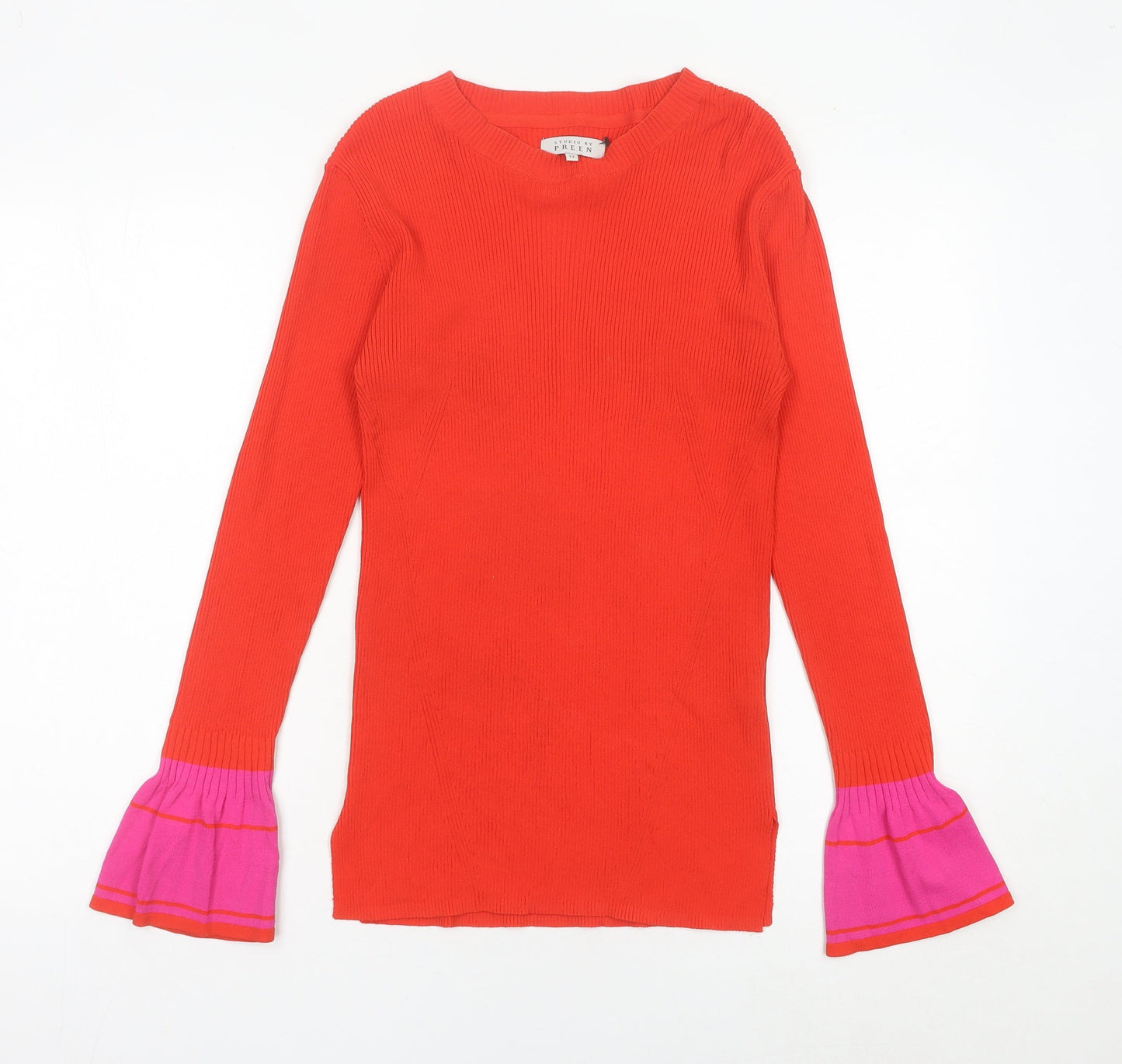 Womens UK Size 12 Debenhams Red Pullover Jumper