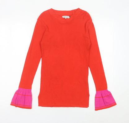 Womens UK Size 12 Debenhams Red Pullover Jumper