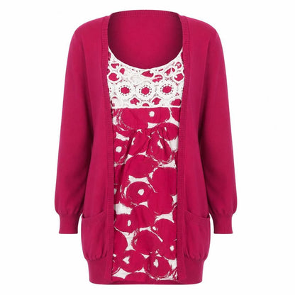 Womens UK Size 10 South Pink Cardigan Jumper