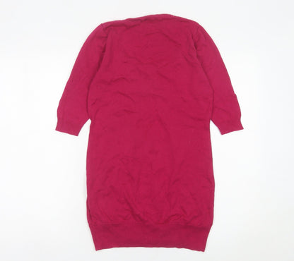 Womens UK Size 10 South Pink Cardigan Jumper