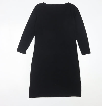 Next Women’s Black Cotton Scoop Neck Sheath Dress Size 8