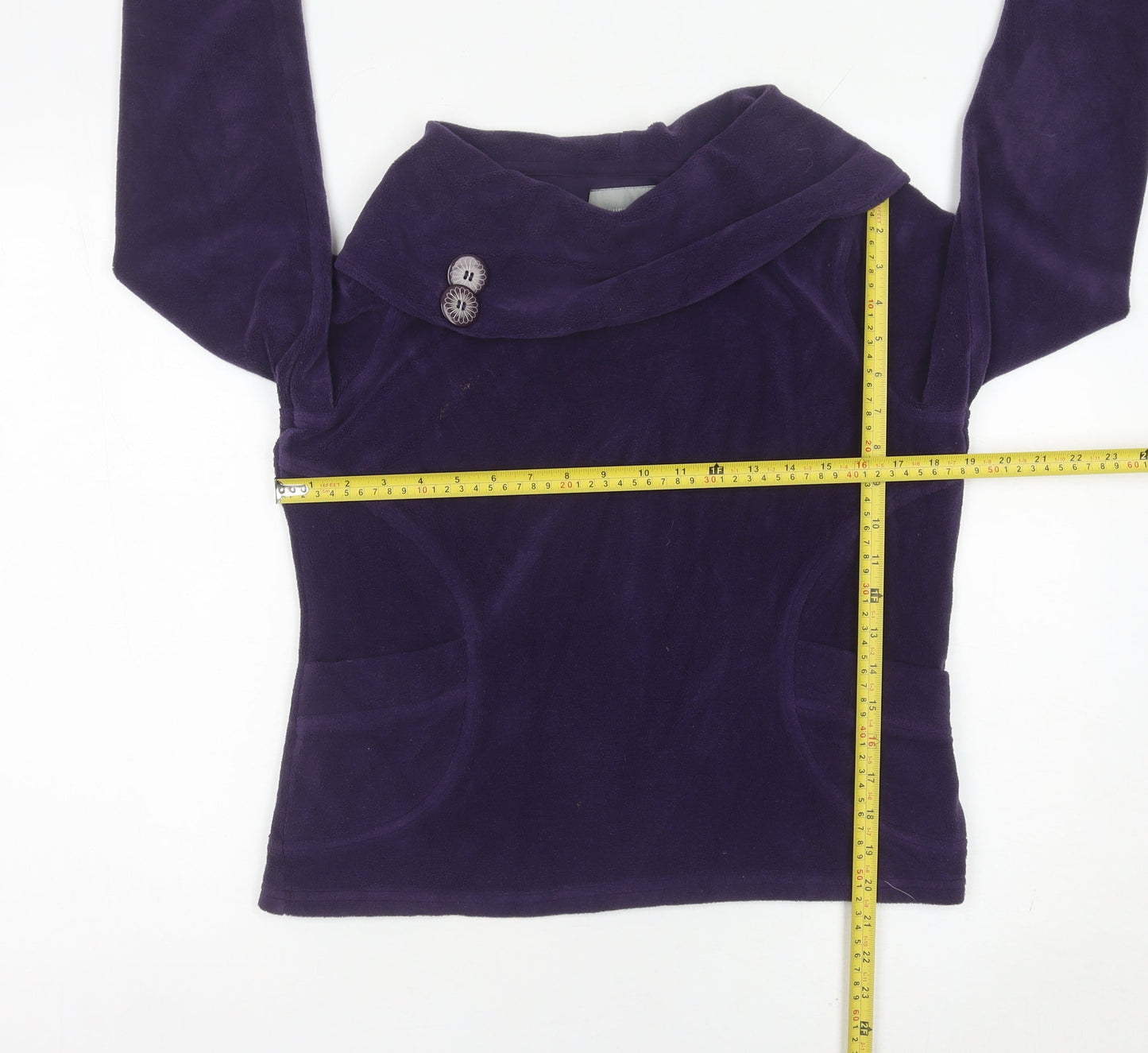 Marks and Spencer Women’s Purple Velour Cowl Neck Sweatshirt M
