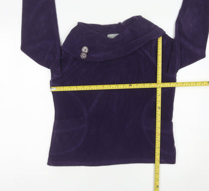 Marks and Spencer Women’s Purple Velour Cowl Neck Sweatshirt M