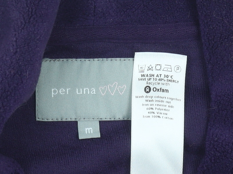 Marks and Spencer Women’s Purple Velour Cowl Neck Sweatshirt M