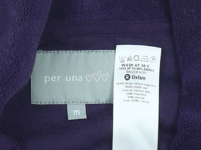 Marks and Spencer Women’s Purple Velour Cowl Neck Sweatshirt M