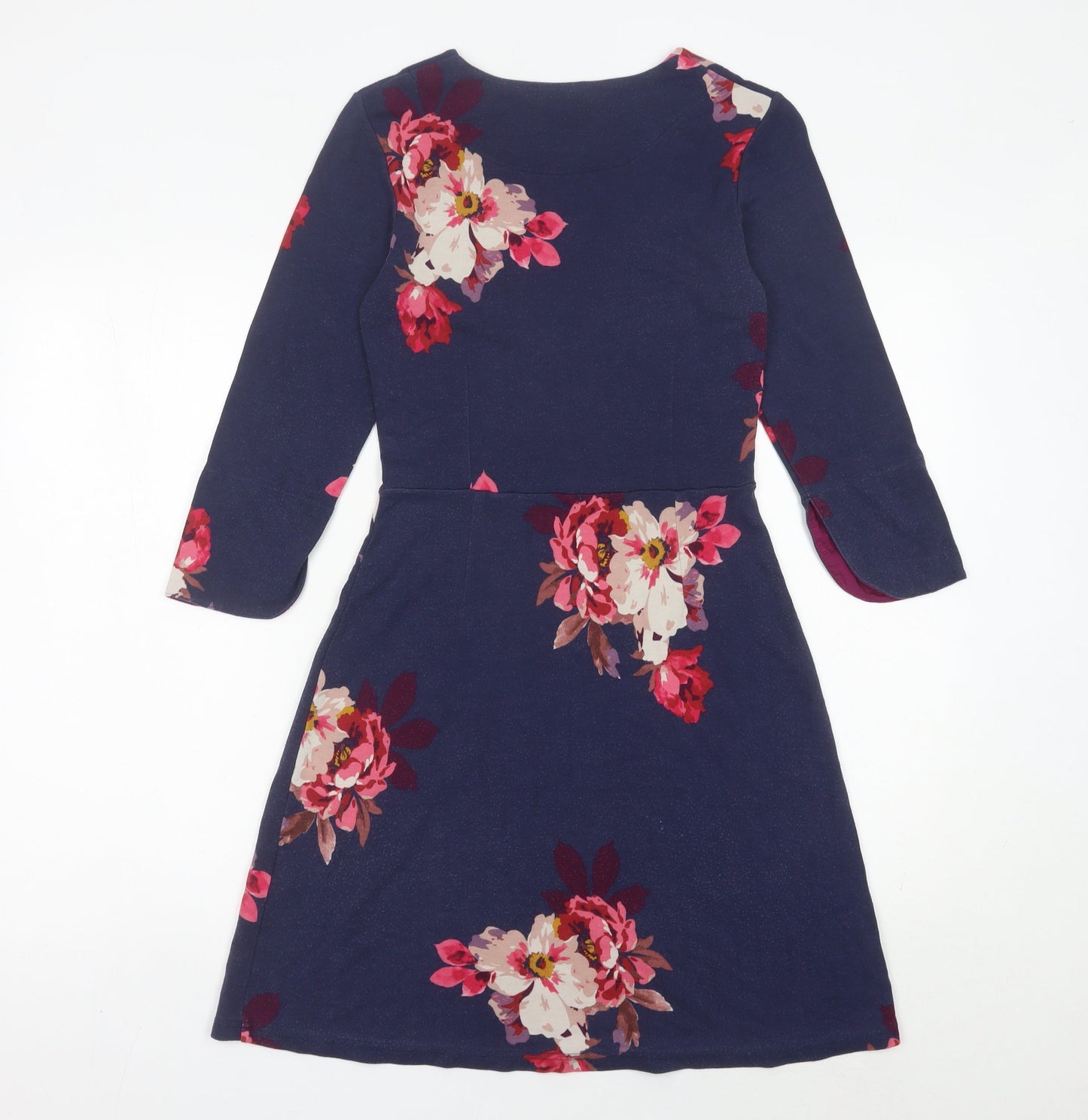 Joules Women’s Blue Floral A-Line Dress Size 8 Knee Length