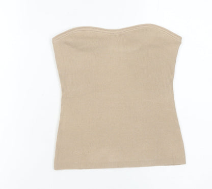Womens UK Size S NEXT Beige Basic Tank