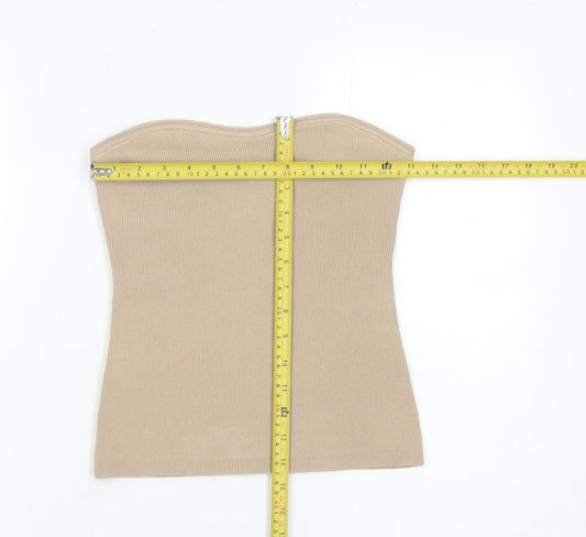 Womens UK Size S NEXT Beige Basic Tank