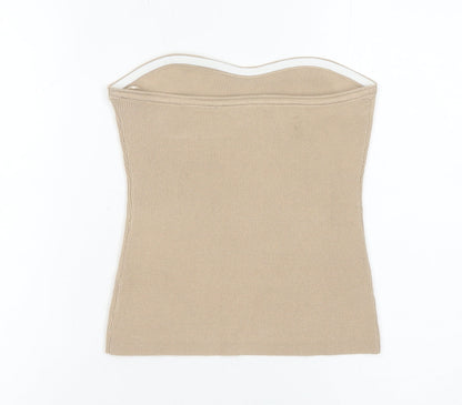 Womens UK Size S NEXT Beige Basic Tank