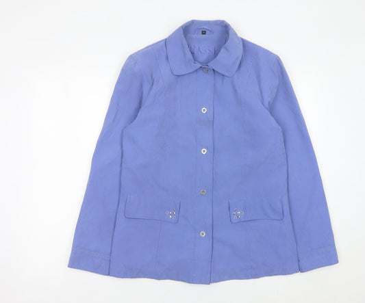 Womens UK Size 10 Klassik Blue Basic Jacket