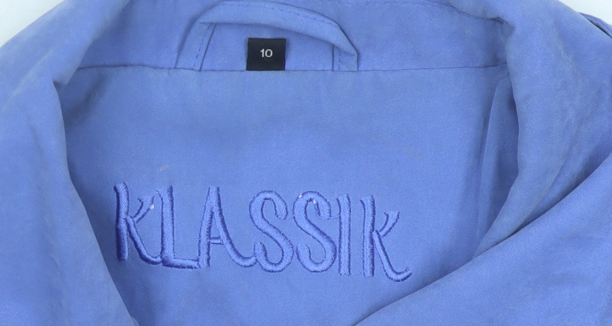 Womens UK Size 10 Klassik Blue Basic Jacket