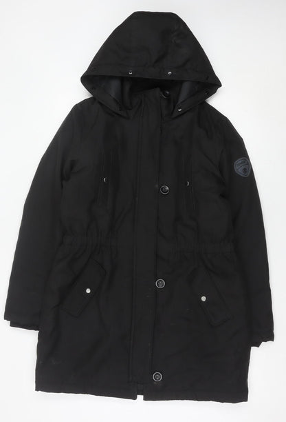 Womens UK Size L Only Black Parka Coat