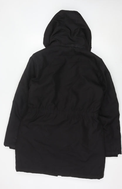 Womens UK Size L Only Black Parka Coat