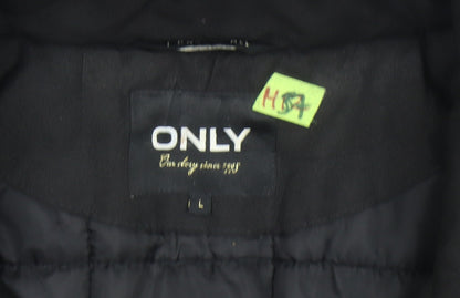 Womens UK Size L Only Black Parka Coat