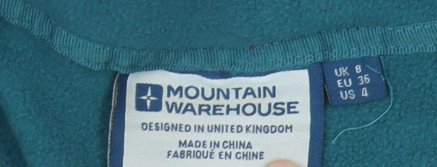 Mountain Warehouse Womens Green Size 8 Fleece Full Zip Jacket