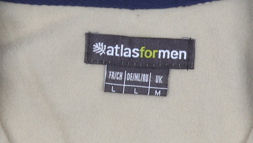 Mens UK Size M Atlas For Men Beige Pullover Sweatshirt