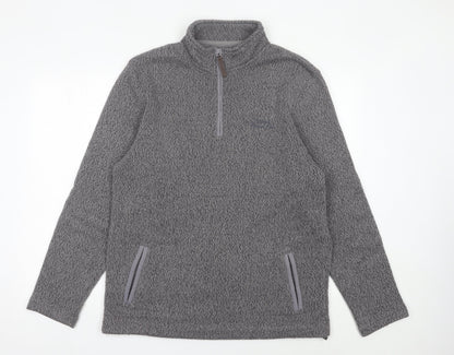 Weird Fish Mens Grey Pullover Fleece Sweatshirt L Long Sleeve Outdoor